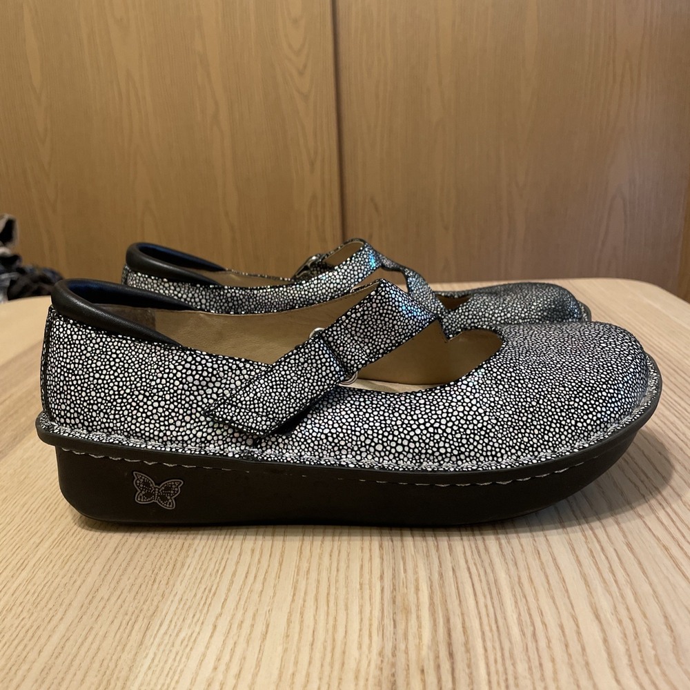 Alegria Dayna Spring Dottie DAY-248 Iridescent Mary Jane Shoes EU 42 Leather